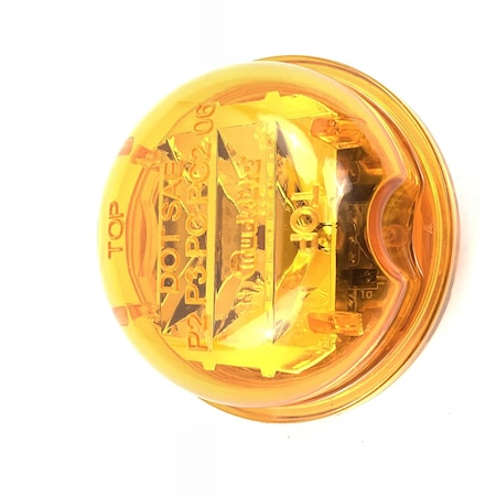 Truck-Lite High Profile, Led, Yellow Round, 8 Diode, Marker Clearance Light, Pc, Pl-10, 12V, Bulk 30275Y3